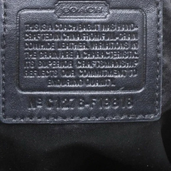 Coach Gallery Black Signature Embossed Patent Leather North/South  Tote F19818 - Picture 16 of 16